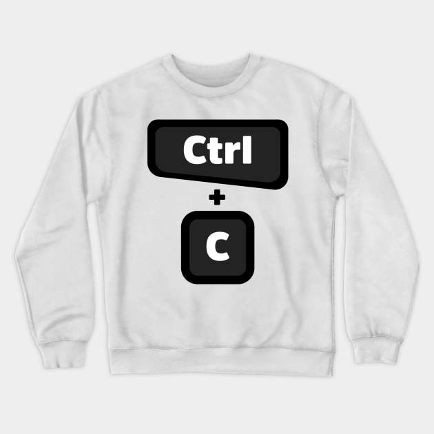 Ctrl + C  - Computer Programming - Light Color Crewneck Sweatshirt by springforce